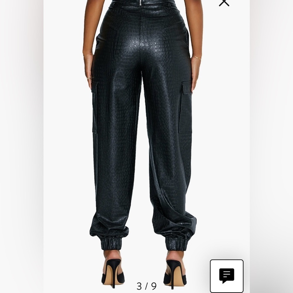 Naked Wardrobe faux leather her joggers❤️‍🔥 NWT - Picture 5 of 5